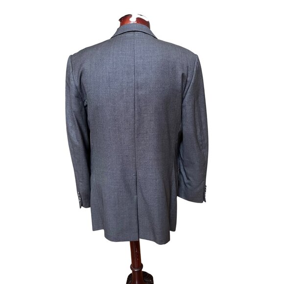 Hickey Freeman Boardroom Gray 100% Wool Two Button Suit Jacket Blazer Size 40R - Picture 3 of 14
